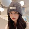 College Style Knitted Hat For Women With Warm Fleece For Winter Outdoor Activities
