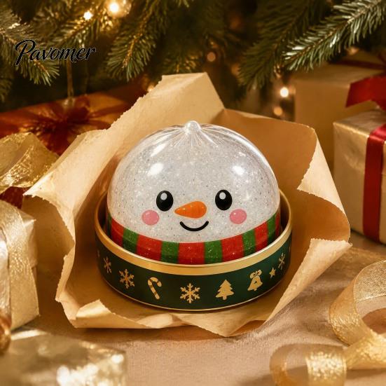 Рождественская булочка-пищалка с пароваркой, Мягкая сенсорная игрушка-антистресс, Милые забавные подарки в чулки, Медленно поднимающаяся, ТПР, с блестками,