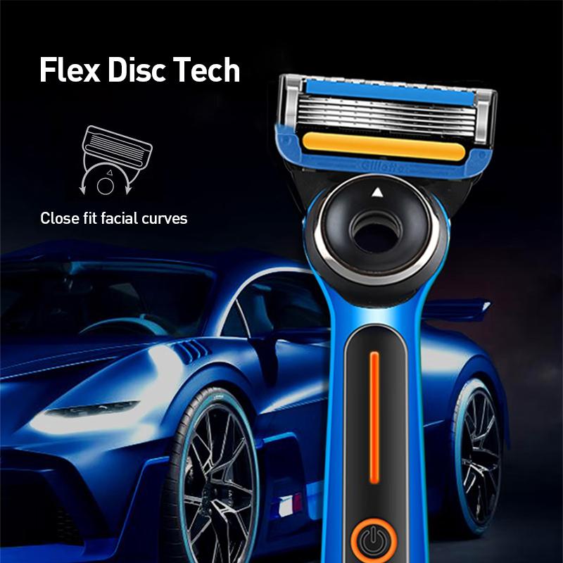Gillette Бритва с подогревом Labs Bugatti Limited Edition с быстрым нагревом, время разогрева составляет 1 секунду, интеллектуальный контроль температуры.