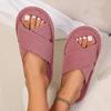 Fashion Comwarm New Women's Home Slippers Outdoor Lightweight Cotton Shoes Soft Sole Comfortable Women's Slides Non-slip Leisure Sandals