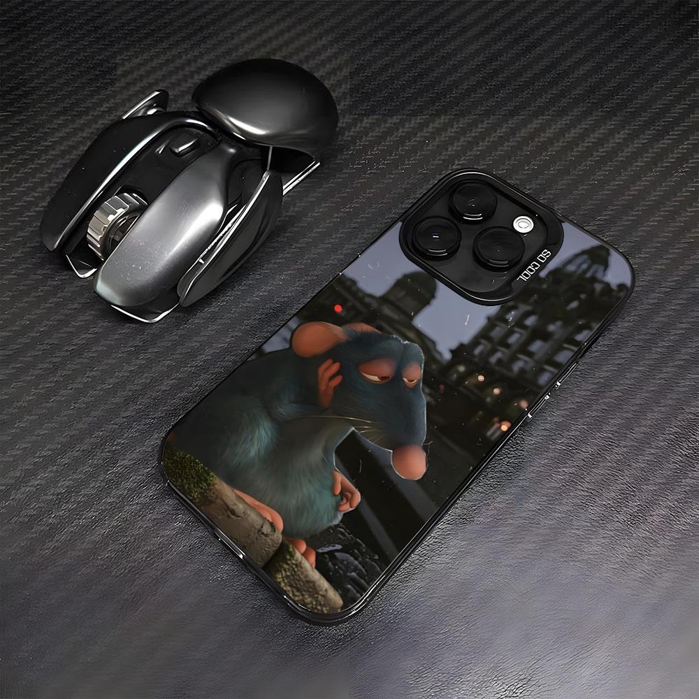 R-Remy R-Ratatouille Чехол для телефона Для IPhone17 Air 16 15 14 Plus 13 12 11 Pro 7 8 XS Max XR Серебристый Черный Бамперный чехол