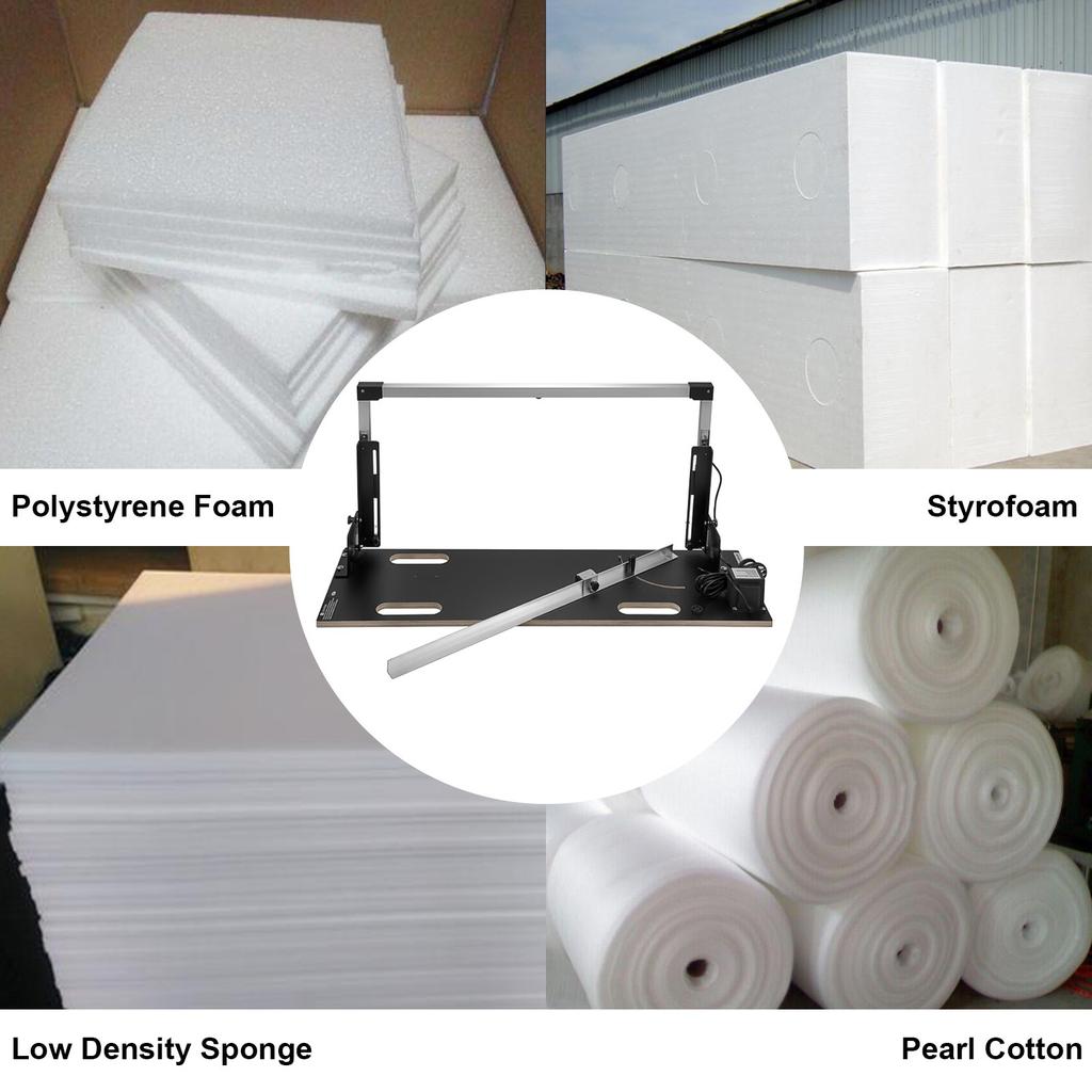 VEVOR Desktop Styrofoam Cutting Machine 42 cm Max. Cut Thickness Foam Cutter 112 cm Max. Cut Length Hot Wire Foam Cutter 0-90 degrees Styrofoam