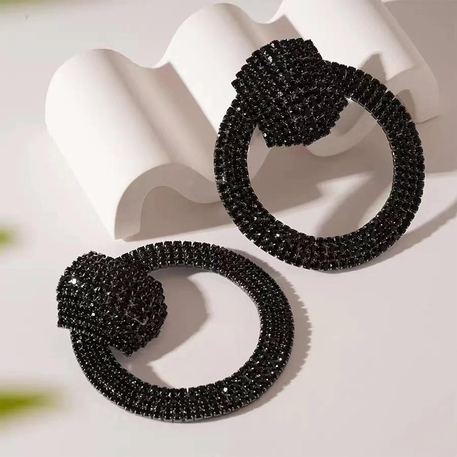 Большие серьги-пусеты с полными бриллиантами, персонализированные, женские, для вечеринки, свадьбы, подарочные, декоративные