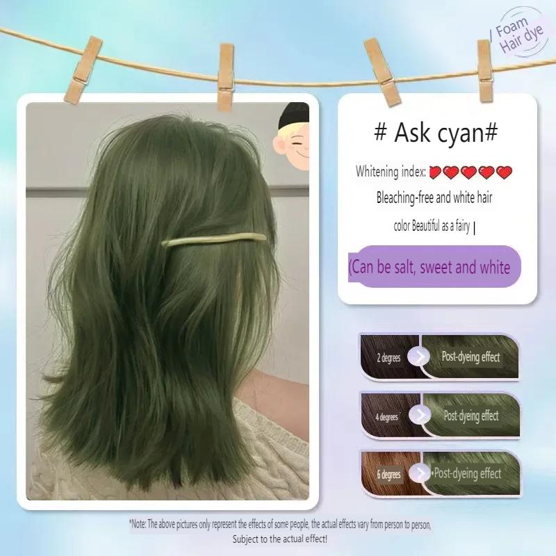 Растительная краска для волос Шампунь Перманентная пузырьковая краска Растительная краска для волос Крем-краска для блеска Мягкое восстановление волос Формула без аммиака