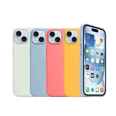 Модный жидкий силиконовый чехол для iPhone, устойчивый к скольжению и падениям, чехол для iPhone14, 15 Pro Max, 14 plus, 15 plus, 16 plus, чехол для iPhone 11, 12, 13
