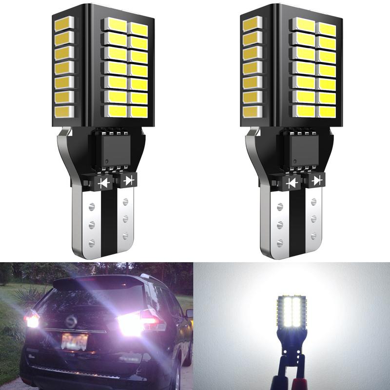 2x T15 W16W 921 Led Bulbs Canbus Reverse Super Bright Back Up Light White For Seat Alhambra MK2 Ibiza MK5 KJ 2017- Ateca