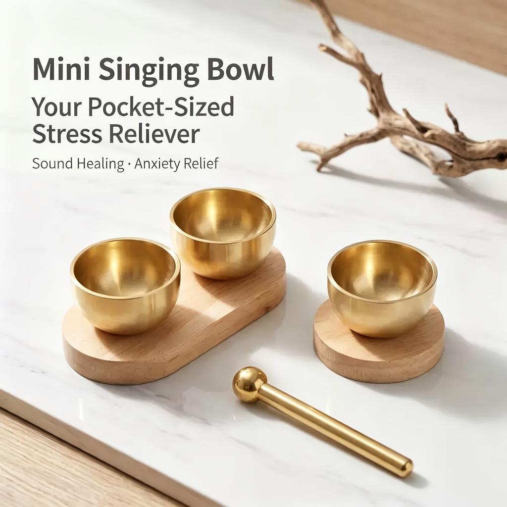 Mini Song Bowl Set - Meditation Sound Bowl, Crisp And Sweet Sound, Suitable for Yoga, Meditation, Unique Gift