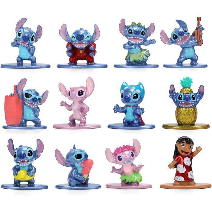 Jada - Figurine en métal - Disney Stitch - 4Cm - Set 12 Figurines - Licence officielle - Collectionnable - Des 3 ans