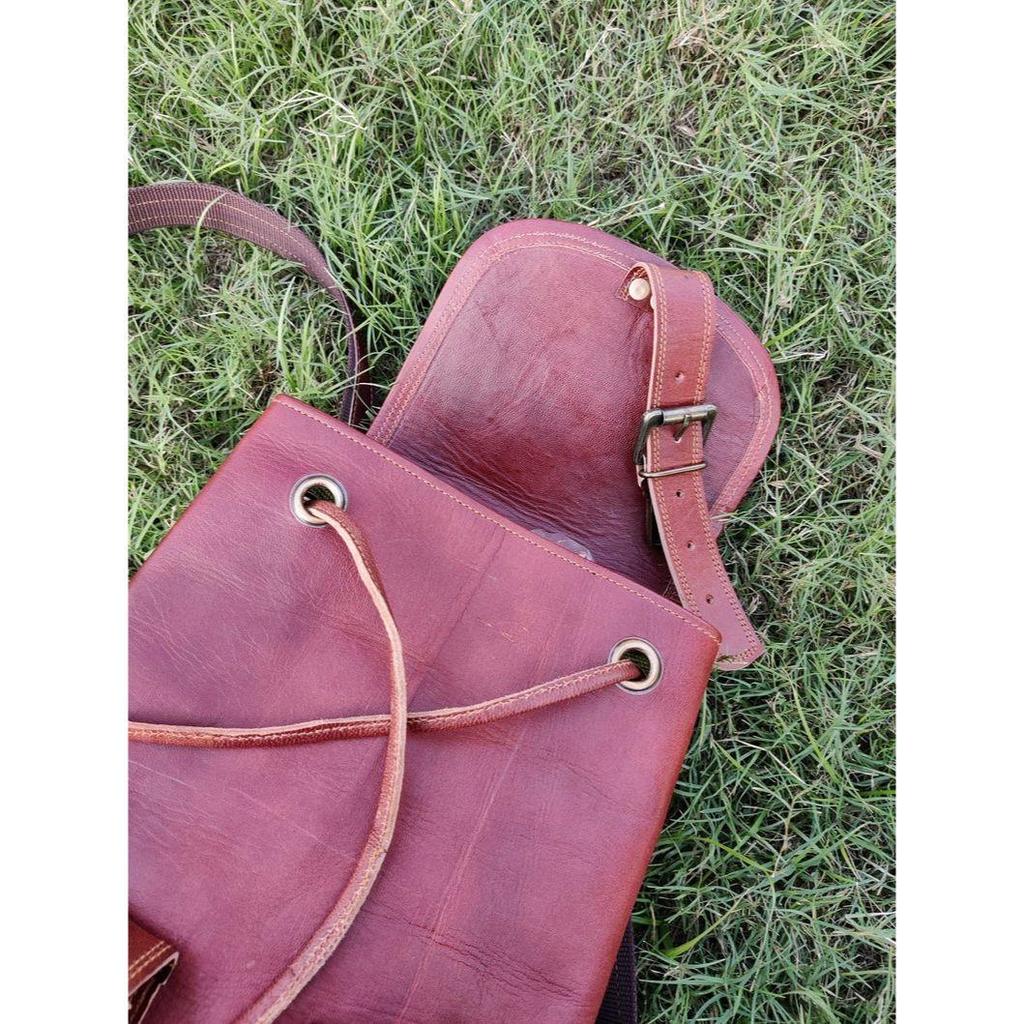 Кожаный рюкзак, Коричневый кожаный рюкзак, Кожаная сумка для колледжа, Рюкзак для мужчин и женщин, Рюкзак для путешествий