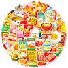 50 Snack Combination Cute Cartoon Stickers Kanto Boiled Pudding Rice Ball Graffiti Stickers Decorative Handbook