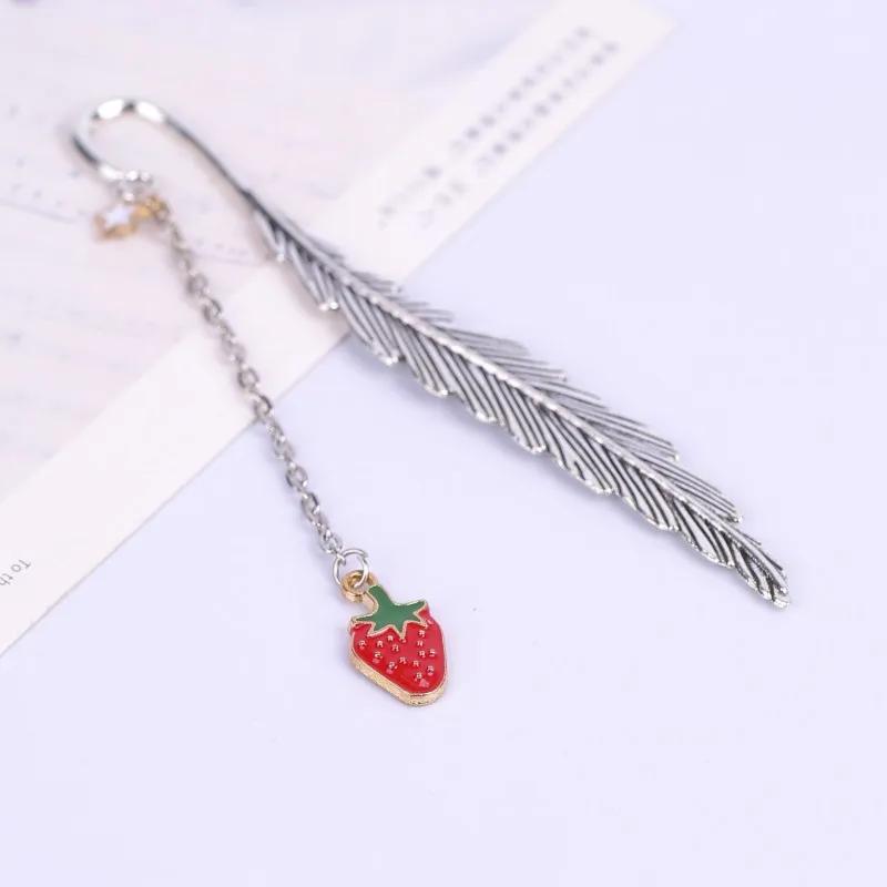 Креативные канцелярские принадлежности с перьями Separador De Libro, инструмент для книги, Marque Page B02, милая металлическая закладка для книг