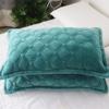 Crystal Velvet Pillowcase Solid Color Warm Pillow Cases Decor Home Pillow Covers Bedding Flannel Thick Bed Pillowcases 48x74cm