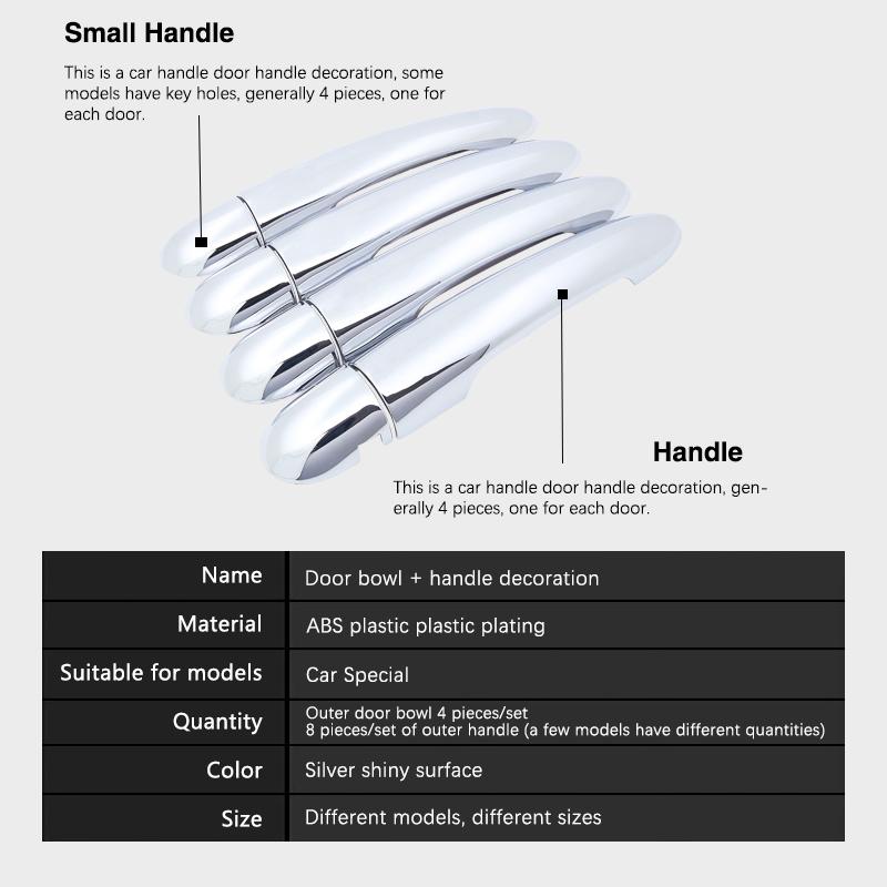 4x for Renault Modus 2004 2005 2006 2007 2008 2009 2010 2011 2012 Chrome Door Handle Cover Car Accessories Stickers Trim Styling