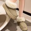 Нескользящие плюшевые зимние ботинки женские на толстой подошве теплые хлопковые туфли платформа ботинки женские искусственный мех зимние ботинки для женщин