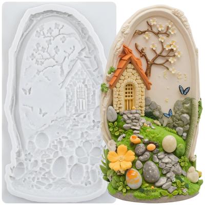 Дом Силиконовые Формы Дом Форма для Фондана Инструменты для Украшения Торта Топпер для Кексов Шоколадные Конфеты Ремесло Мастика Полимерная Глина