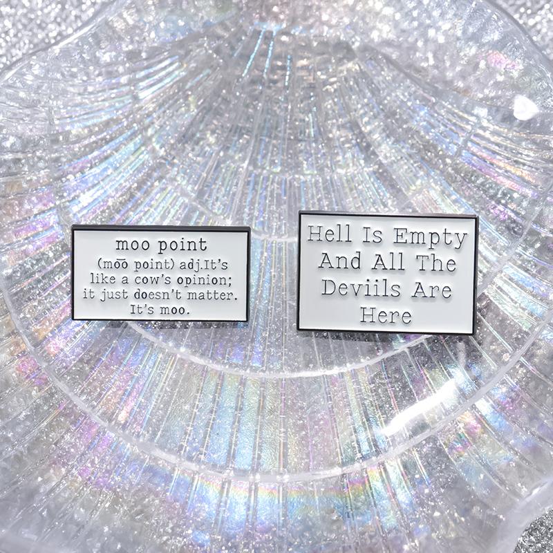 Саркастические цитаты Эмалевые значки на заказ Хватит устраивать драму, ты не Шекспир Броши Значки на лацкан Смешные украшения Подарок для друга