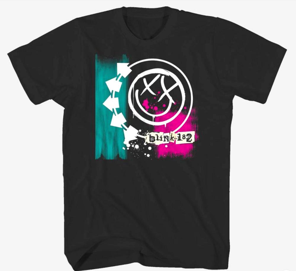 Official Rock Band Blink182 Self-Titled Black Tee Shirt New