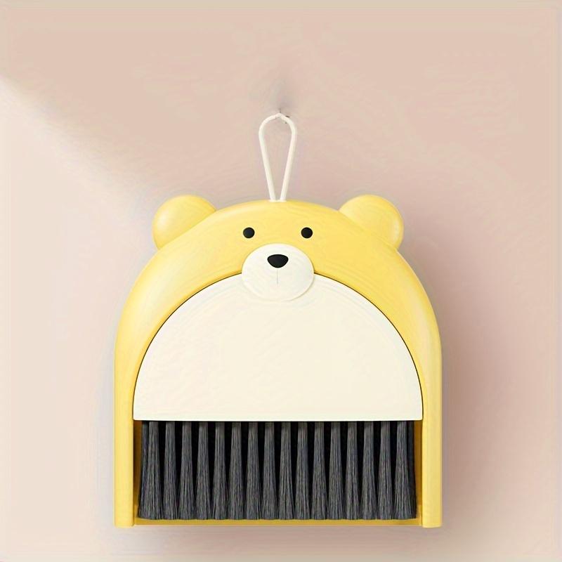 Cute Bear Mini Broom and Dustpan Set with Keyboard Cleaning Brush - Perfect for Desktop, Table Debris & Small Spaces