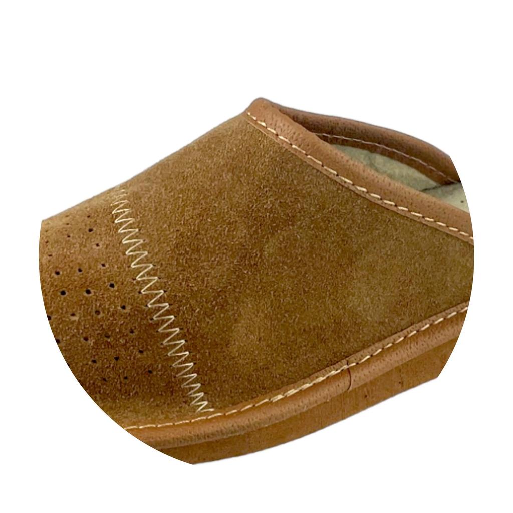Men's suede slippers, men's velvet leather slippers 46