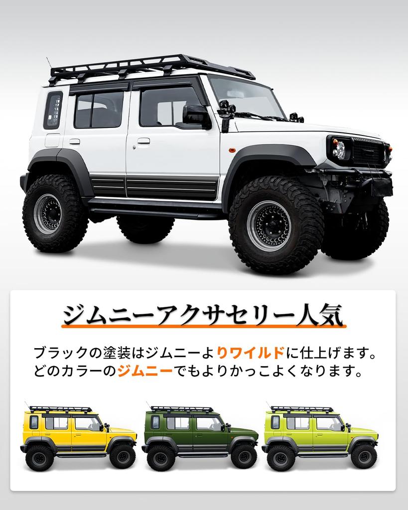 Jimny Nomad Side Door 5D Side Sill Popular Exterior Protector Custom 5-Door Panels, Guards, ABS, Black, Covers, Accessories, Dress-Up, Parts,