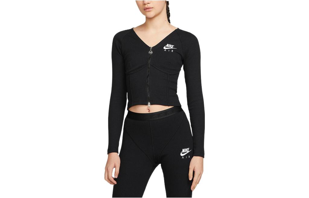 Nike Женская черная футболка с втачным рукавом, американская версия DM6067-010