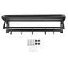 Wall Mounted Space Aluminum Towel Rack Holder Folding Storage Shelf for Bathroom Toilet Black