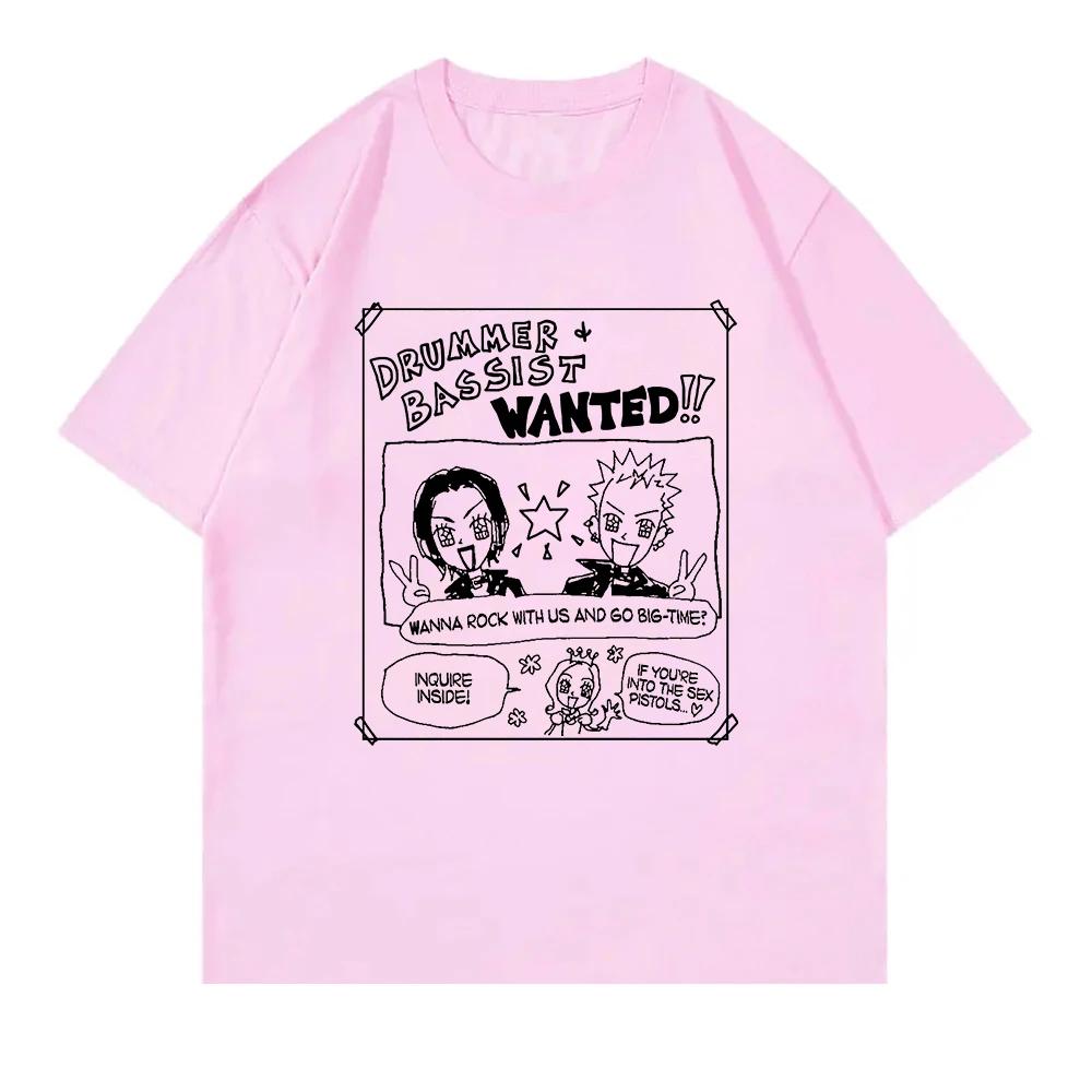 Футболка унисекс Nana Anime Black Stones Смешная женская одежда Топы Harajuku Футболки унисекс повседневные Графическая одежда