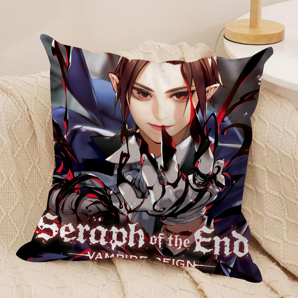 Чехол на подушку Seraph Of The End, шелковистый короткий плюш, скрытая молния, пылезащитный чехол для диванной подушки, для домашнего декора