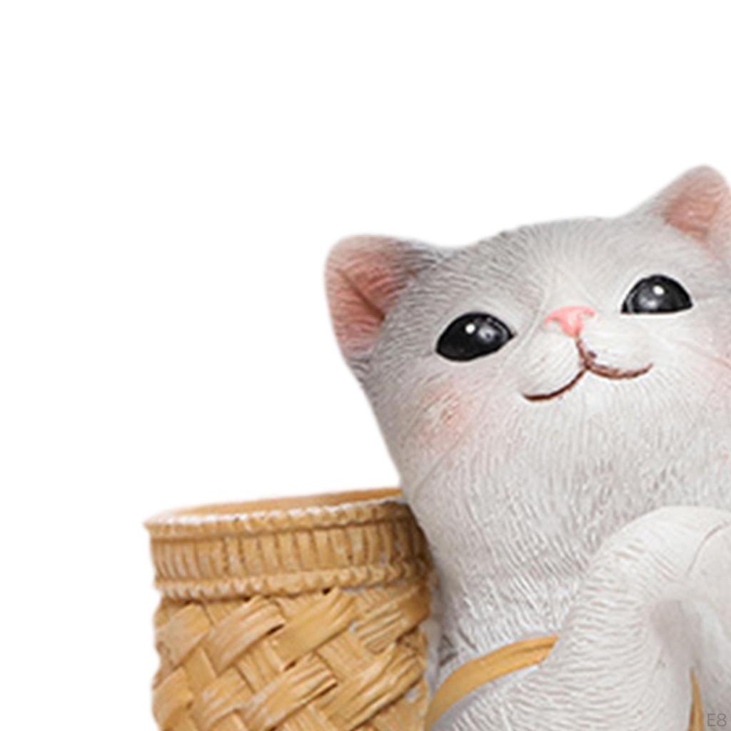 Очаровательная скульптура кота для подвесных горшков — причудливый декор сада