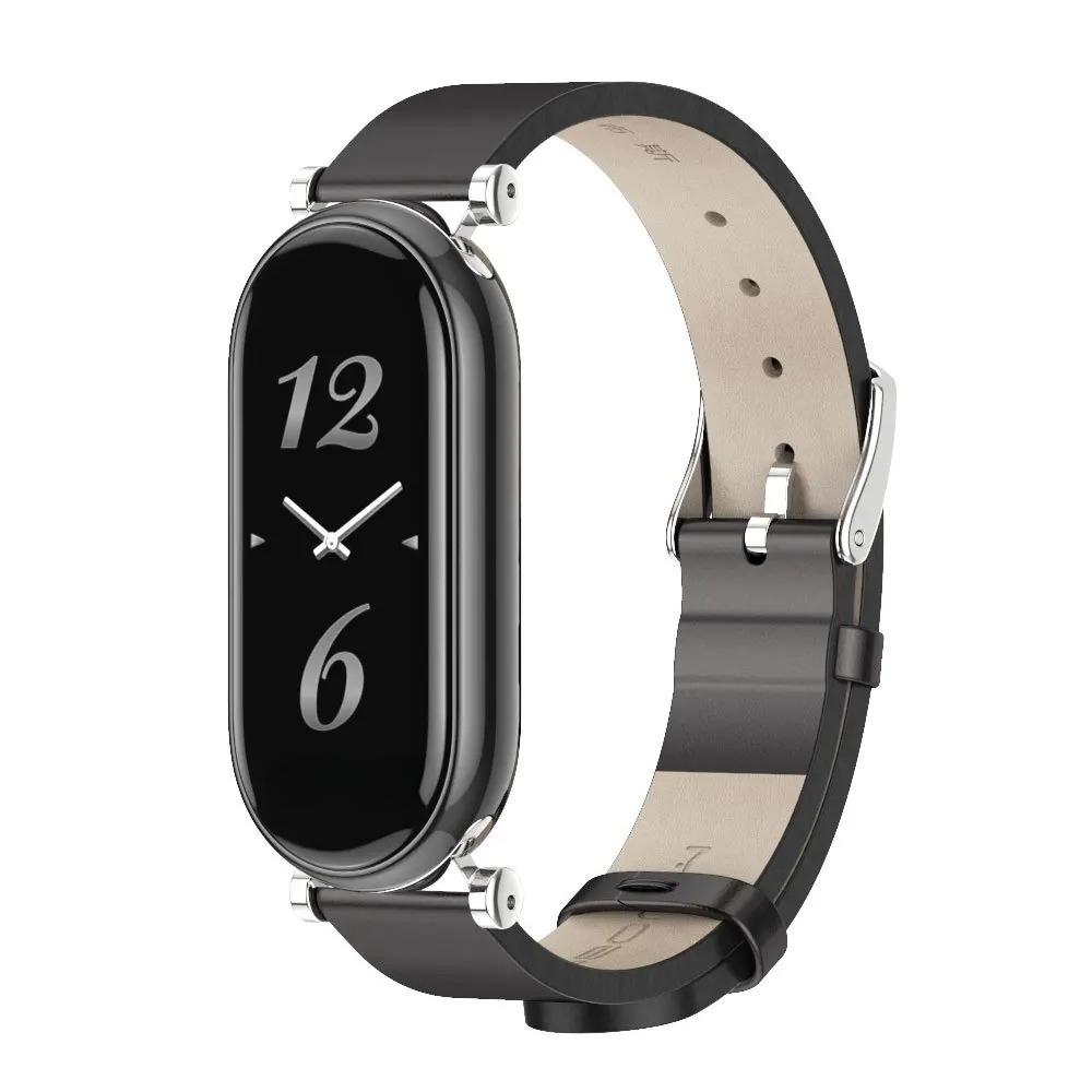 Кожаный ремешок для Mi Band 10 9 8 Смарт-браслет Маленький ремешок на запястье Девушки Женщины Ремешок для Xiaomi Smart Band 8 9 10 Браслеты