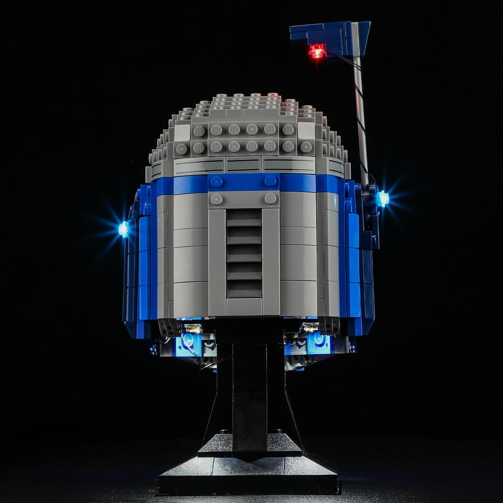 P10101 DIY Набор светодиодной подсветки для шлема Джанго Фетта™ LEGO 75408, Игрушка-конструктор, Декорация, Регулируемые аксессуары освещения