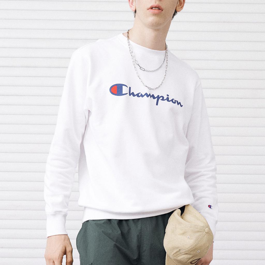 Champion Sweatshirts Unisex White Crew Neck Thickened Heavyweight C3-Q007-2