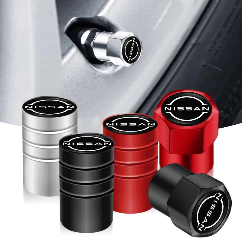 AQS3 Car Styling Metal Car Tire Valve Caps Dust Prevention Accessories For Nissan GTR NISMO Qashqai Patrol X-trail Tiida Navara Sylp