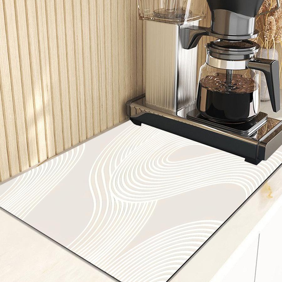 Резиновый коврик для сушки, нескользящий кухонный коврик с суперабсорбентом, защитный коврик для столешницы, кухонные принадлежности, коврики для кофемашины