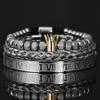 Glossy Crown Bracelet Set Pineapple Beads Roman Numeral Twist Bracelet Set