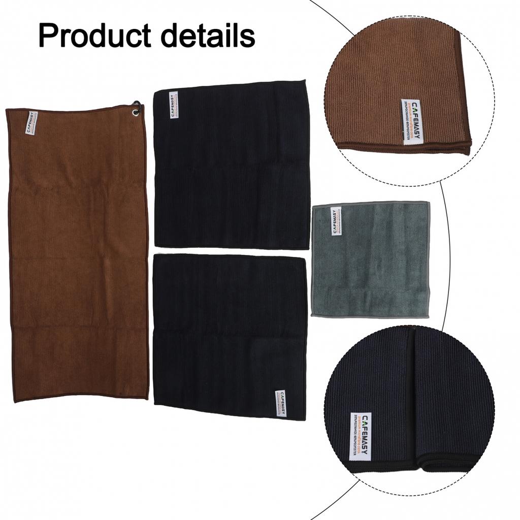 Compact Espresso Cleaning Cloths Set of 4 for Easy Storage and Use