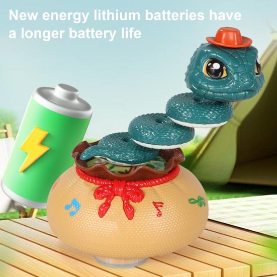 Electric Twisting Snake Toy with Lights Music Auto Obstacle Avoidance USB Rechargeable Toddlers Boys Girls Educational Cloth Bag Snake Car Toy