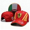 Embroidery Emblems For Ferrari F1 Team Racing Baseball Cap High-end Fashion Men's and Women's Hats Adjustable Outdoor Casual Hat JG8