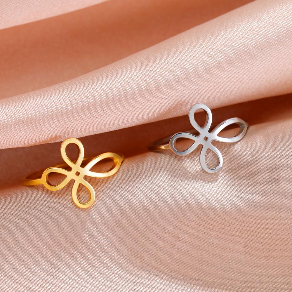 Dawapara Trinity Celtics Knot Ring Irish Love Heart Friendship Promise Engagement Ring Stainless Steel Wedding Band