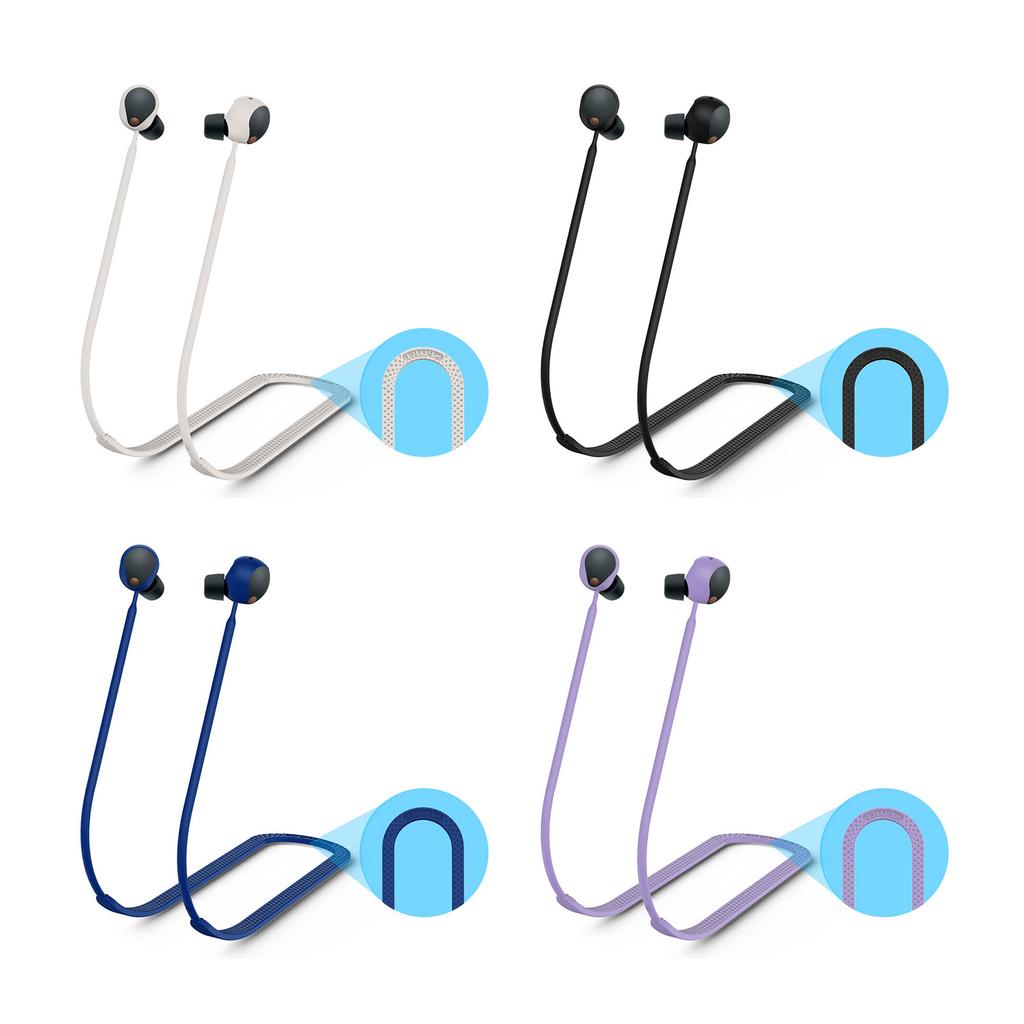Silicone Anti-Lost Rope Hanging Neck Lanyard Compatible for WF-1000XM5 Bluetoothcompatible Wireless Headphone Cord Strap