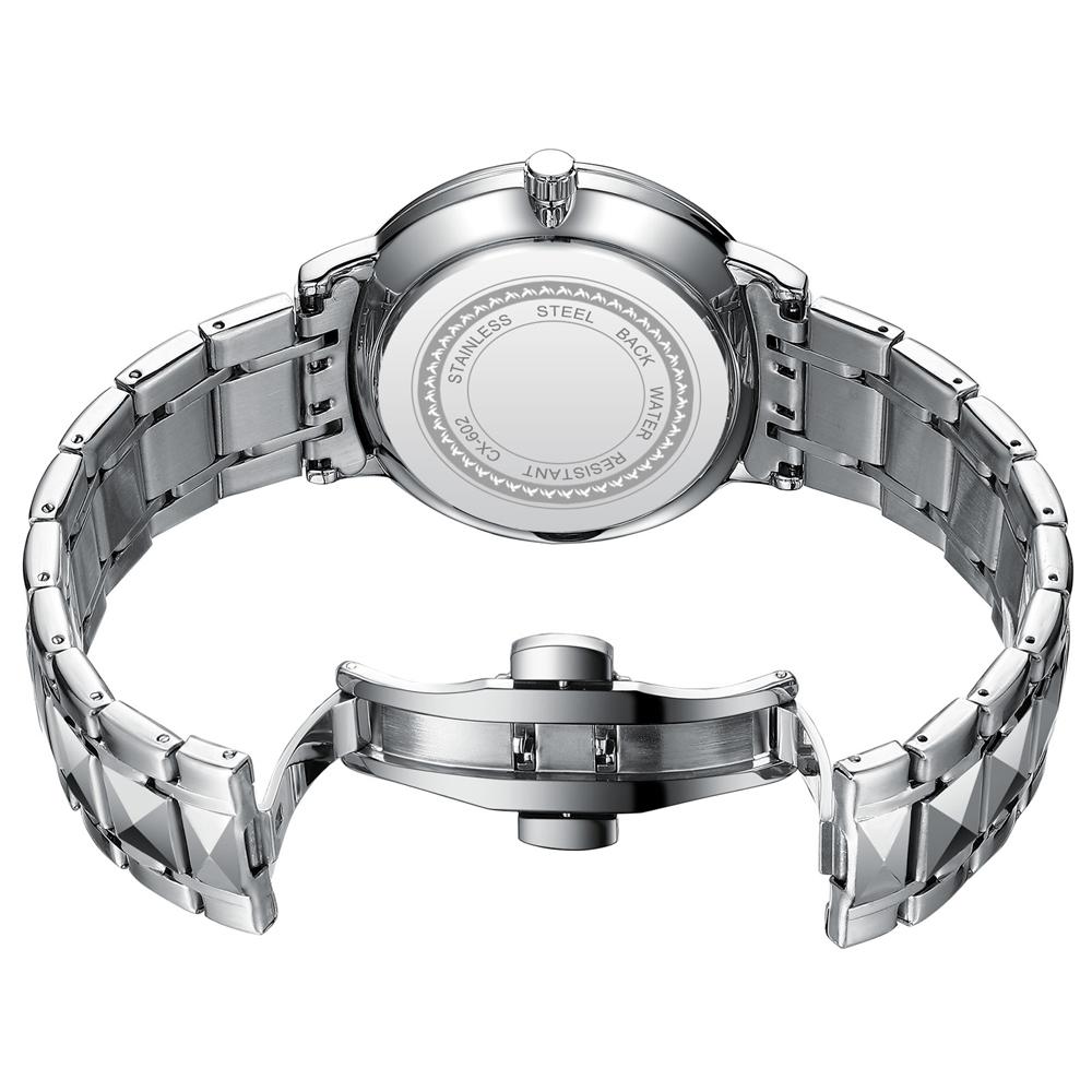 Новые кварцевые часы для мужчин из нержавеющей стали, водонепроницаемые, светящиеся, с календарем, деловые мужские часы Regalos Para Hombres