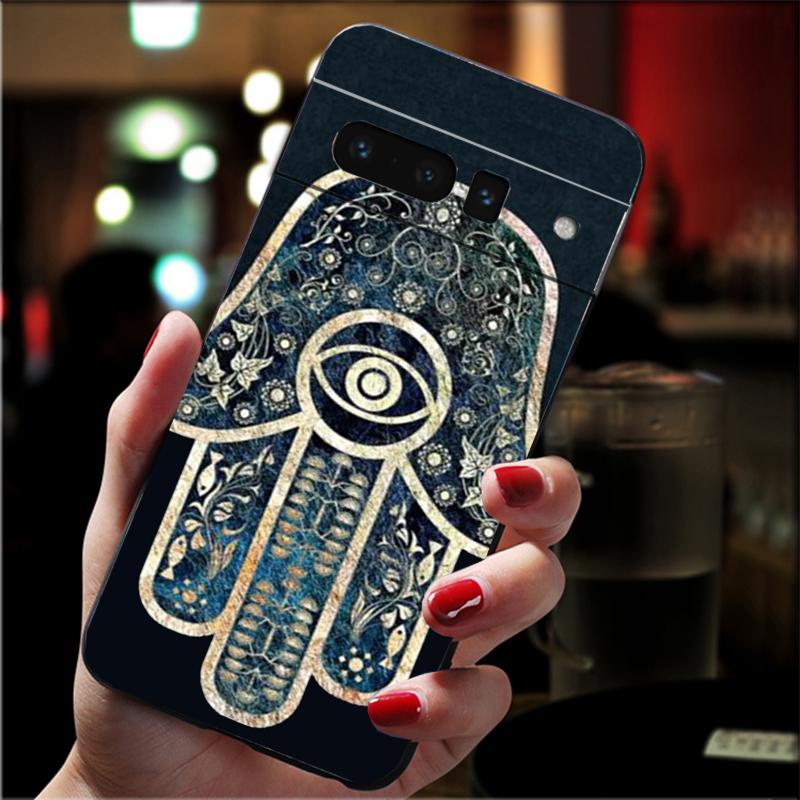 Phone Case For Google Pixel 10 9 Pro XL 9A 8 7 6 Pro Pixel 8A 7A 6A Pixel 8 7 6 5 Hamsa Hand of Fatima