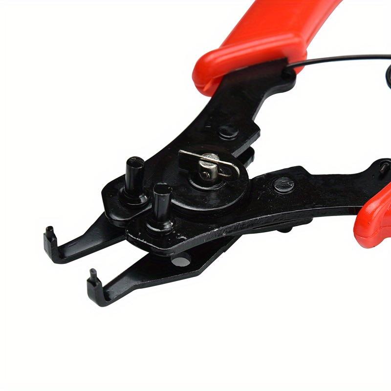 Durable Circlip Pliers Set with 4 Interchangeable Heads and Ergonomic Grip for Automotive and Mechanical Tasks