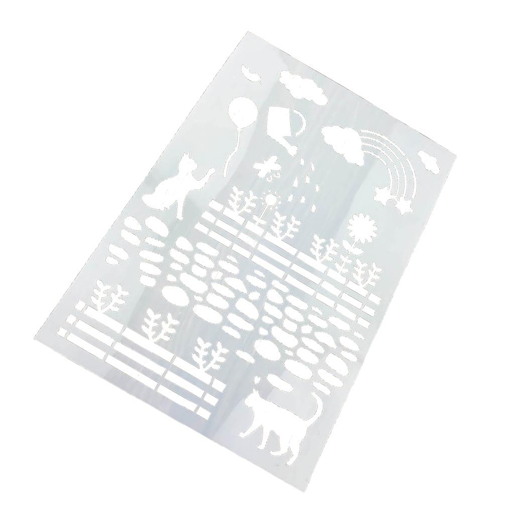 Детский трафарет для рисования, ажурный шаблон для настенного рисунка, красочные детские трафареты для граффити для тиснения бумажных карточек