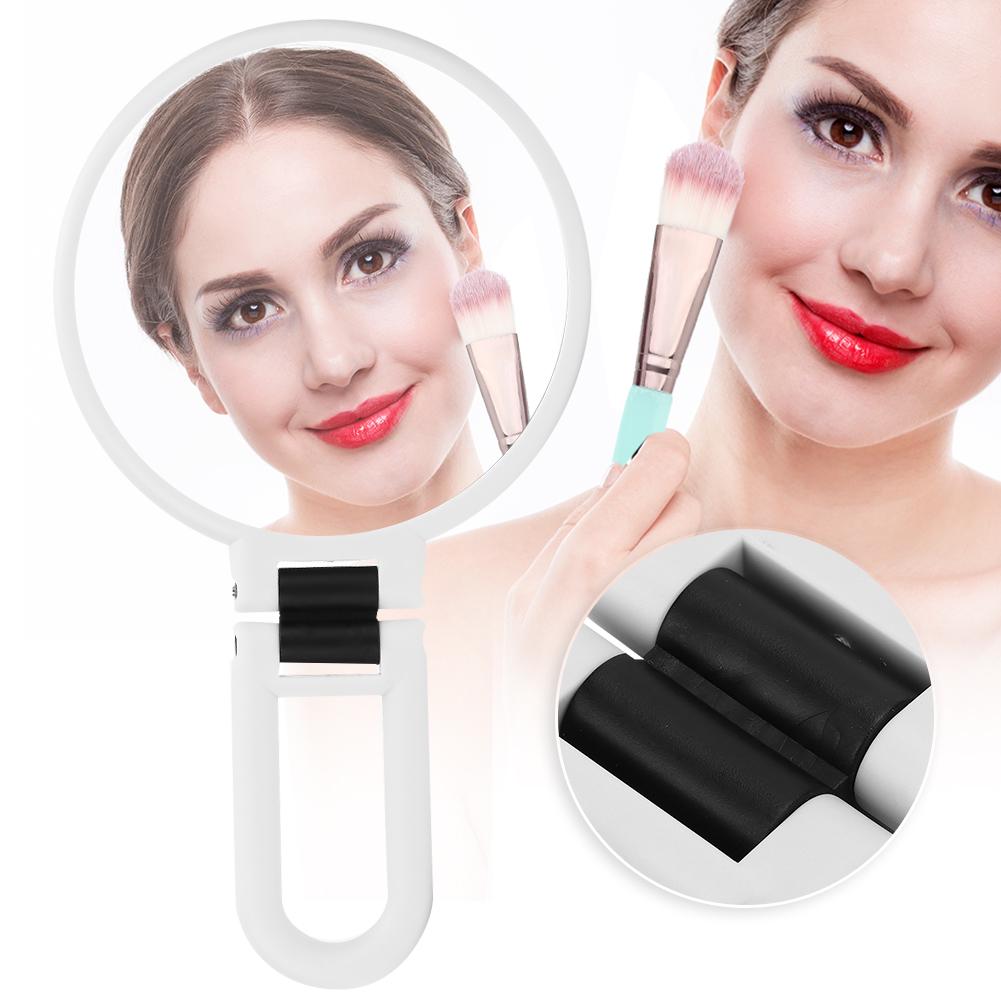 Двустороннее зеркало для макияжа Портативное 5-кратное увеличительное Складное косметическое зеркало для дома Путешествий Ручное зеркало для макияжа Зеркало для макияжа