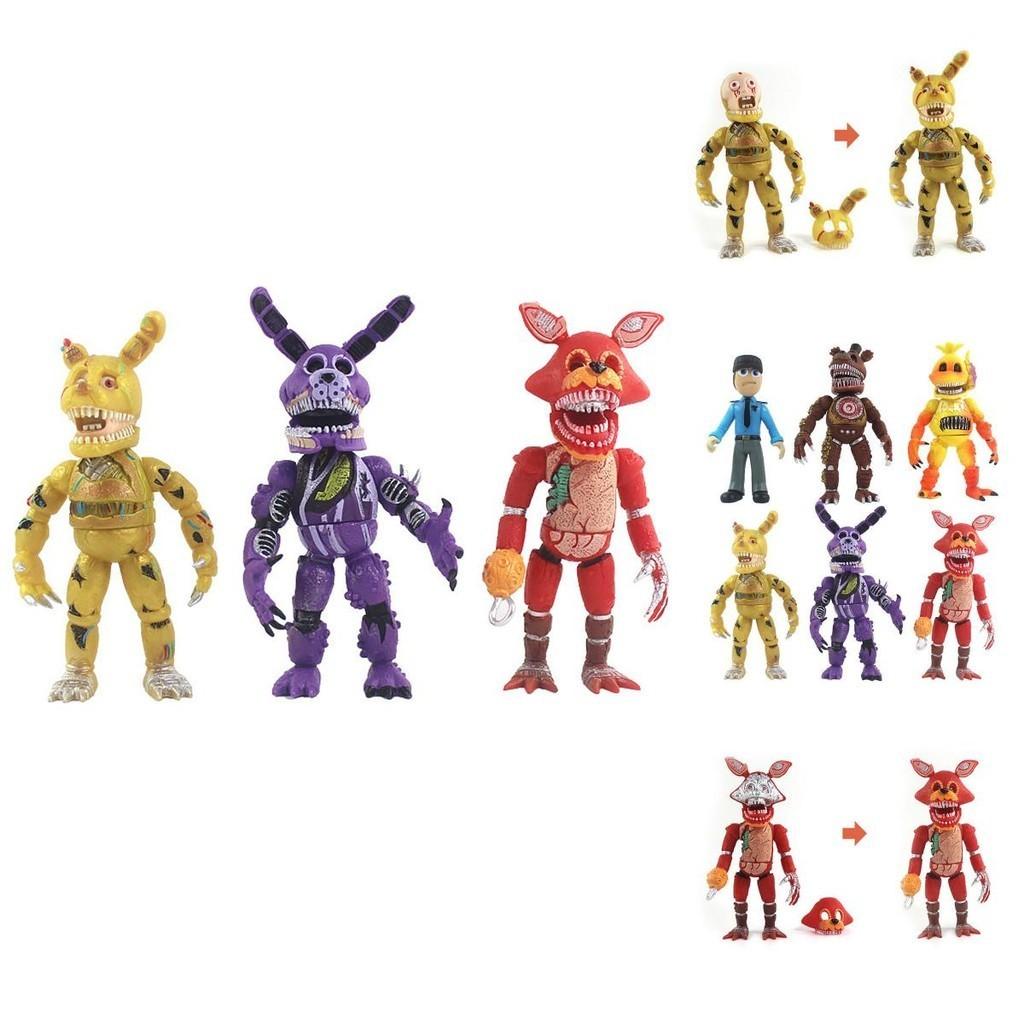 Яркие 6 шт. Fnaf Пять ночей у Фредди Светящиеся фигурки для детей