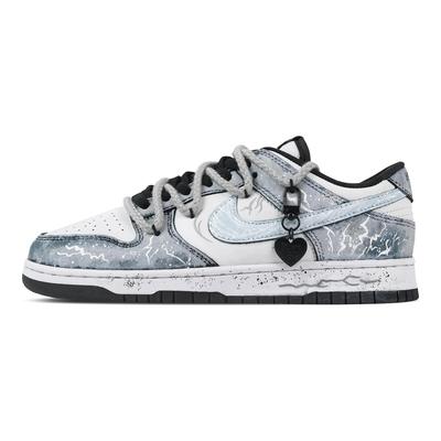 Кроссовки Dunk Thunderstorm Sea Устойчивые к истиранию Низкие Скейтбордические Унисекс Сине-белые DD1391-100(Команда773-)