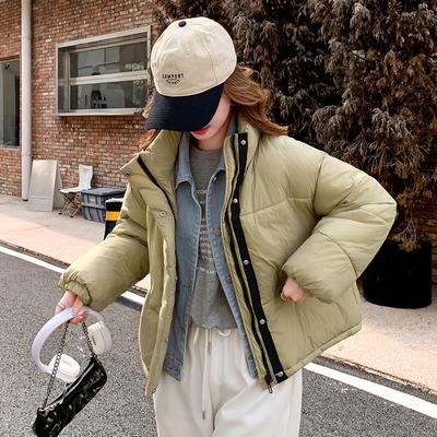 Джинсовая планка с отстрочкой, искусственная куртка из двух предметов на хлопковой подкладке, короткое теплое пальто с толстым вертикальным воротником и толстым вертикальным воротником