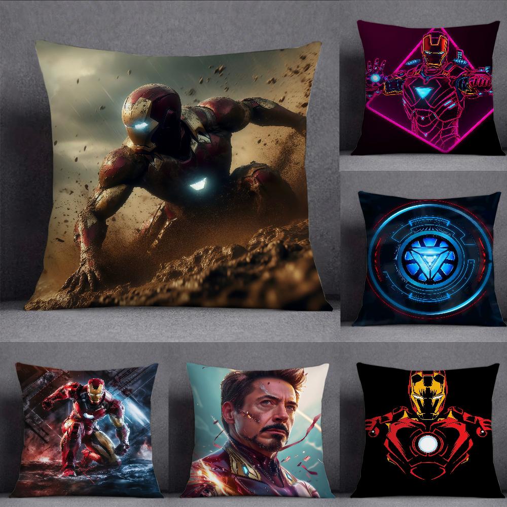 Superhero IIron MMan Pillow Case Square DoubleSided Printing Sofa Cushion Cover Pillowcase Bedroom Bedside