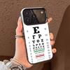 M-Медицинская таблица для проверки зрения Чехол для телефона для iPhone 17,16,15,14,13,12,11,Pro Max,Plus Конфетный серебристый чехол